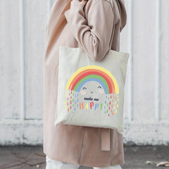 Rainbow Print Shoulder Bag Lightweight Shopper Bag