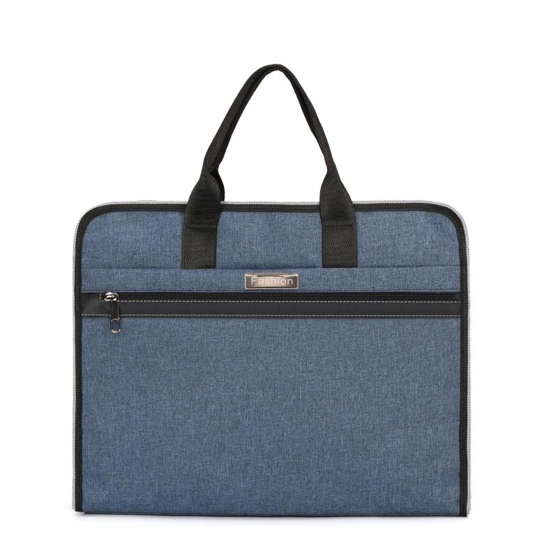 Men's Business Briefcase Handbag, Zippered Document Organizer