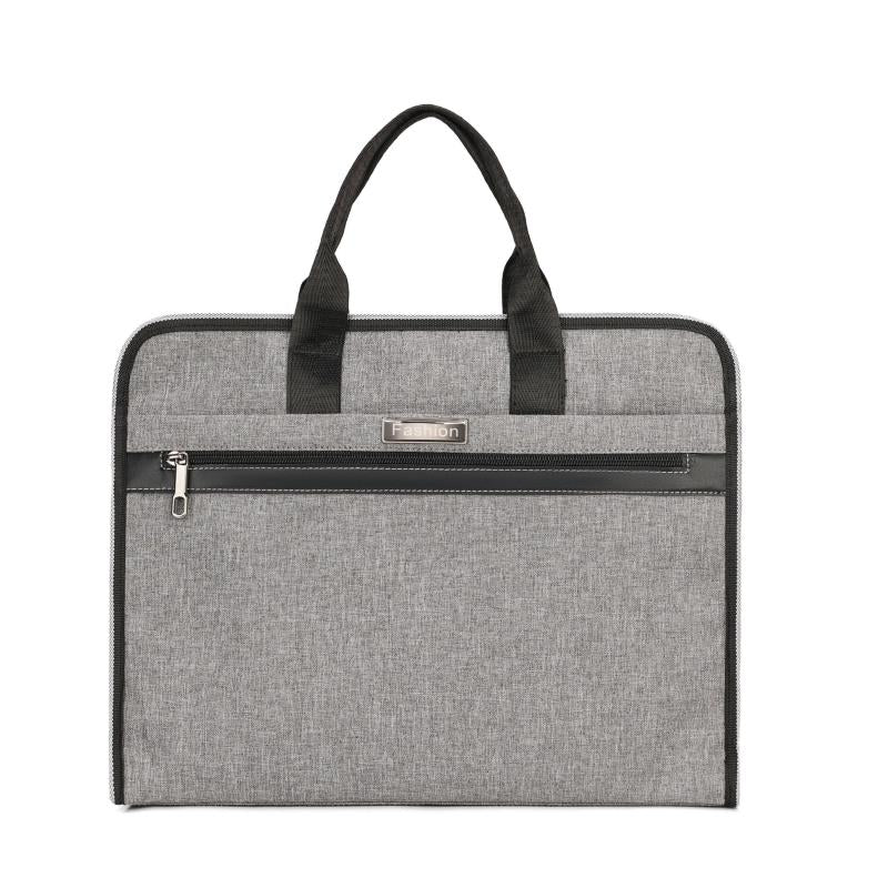 Men's Business Briefcase Handbag, Zippered Document Organizer