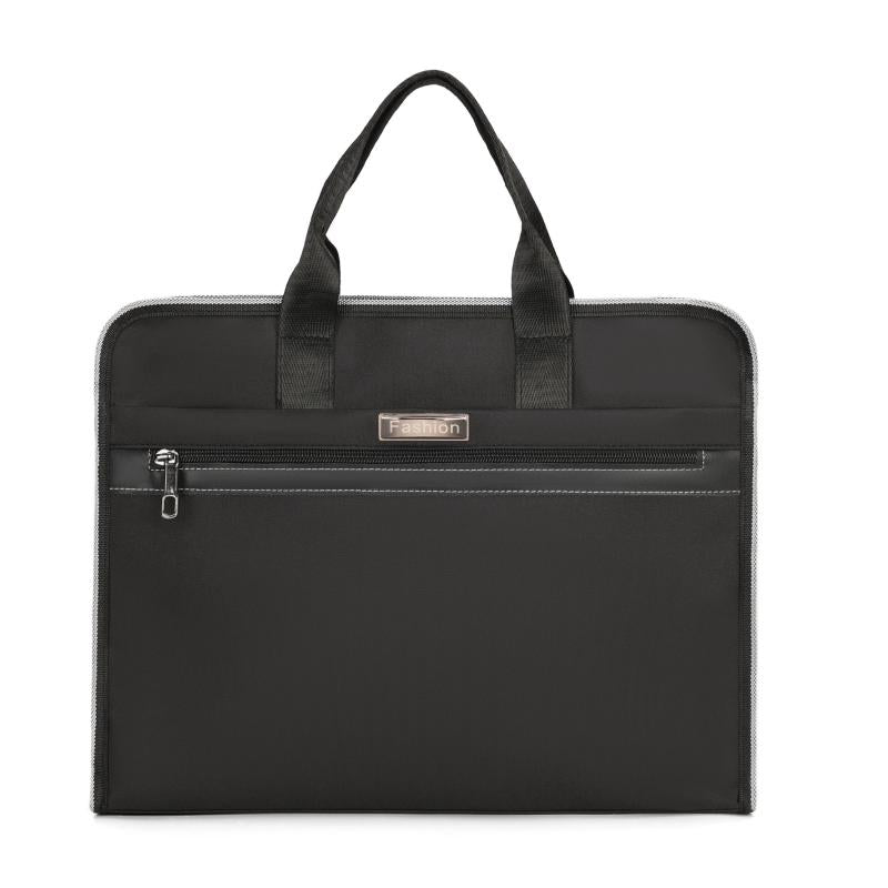 Men's Business Briefcase Handbag, Zippered Document Organizer