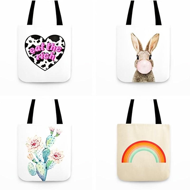 Canvas Bag Women's Large Shoulder Bag Casual Graphic Shopping Bag