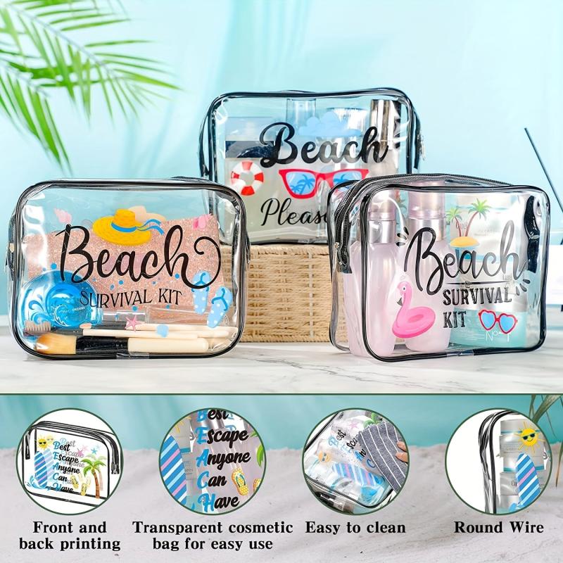 Waterproof Transparent Cosmetics Bag Large Capacity Portable Toiletry Bag