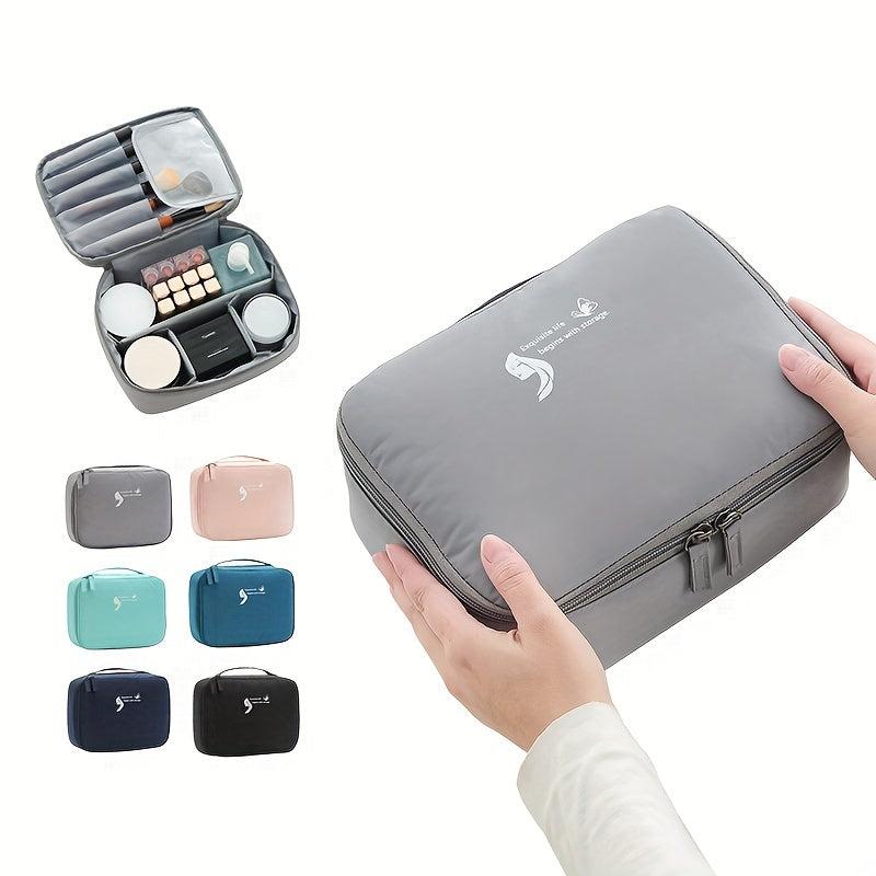 Moisture Proof Grid Makeup Bag Wash Bag Oversized Storage Bag
