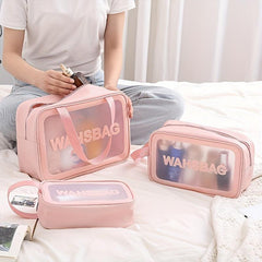 Transparent Cosmetic Bag PVC Wash Bag Large Capacity