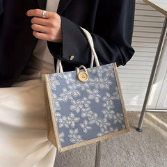Floral Tote Bag for Outings and Travel