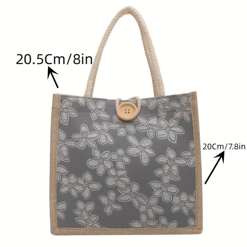 Floral Tote Bag for Outings and Travel