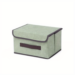 Foldable Storage Bins With Lids Hook & Loop Clothes Container