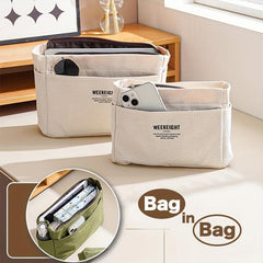 Canvas Zipper Cosmetic Storage Bag Lightweight Portable Travel Storage Bag