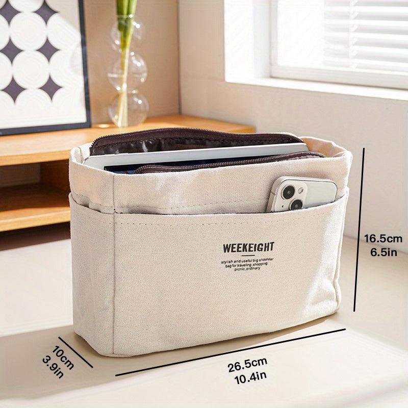 Canvas Zipper Cosmetic Storage Bag Lightweight Portable Travel Storage Bag