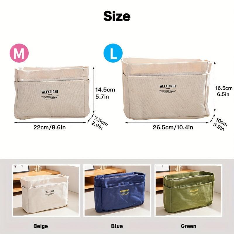 Canvas Zipper Cosmetic Storage Bag Lightweight Portable Travel Storage Bag