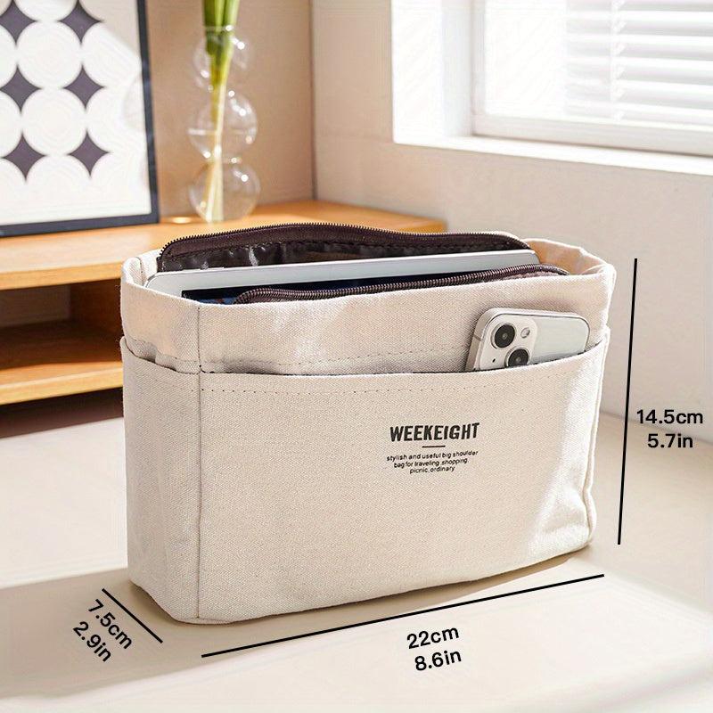 Canvas Zipper Cosmetic Storage Bag Lightweight Portable Travel Storage Bag
