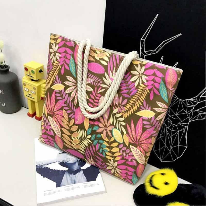 Rainforest Leaves Tote Bag Shopping Shoulder Wash Bag