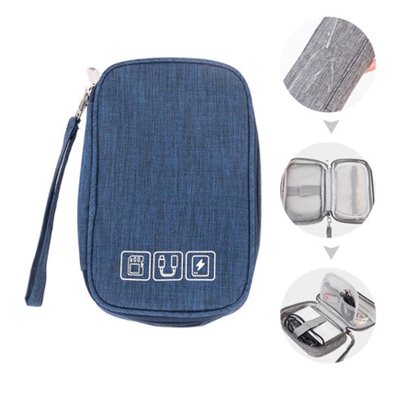 Portable Data Cable Storage Bag Electronic Accessories Pouch