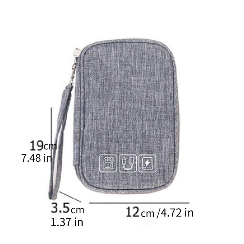 Portable Data Cable Storage Bag Electronic Accessories Pouch