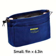 Canvas Drawstring Storage Bag with Pockets