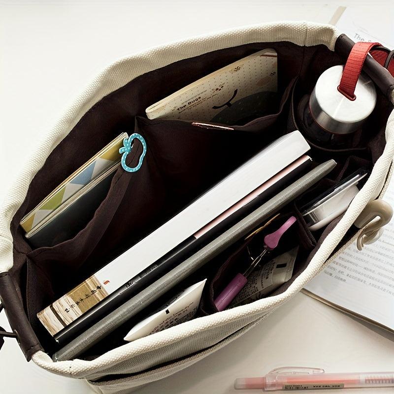 Canvas Drawstring Storage Bag with Pockets
