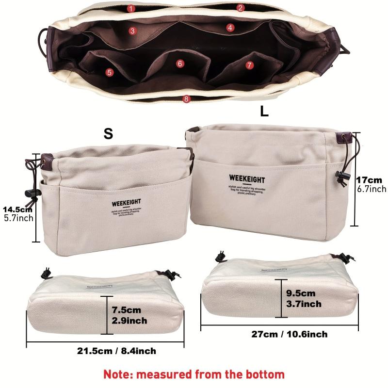 Canvas Drawstring Storage Bag with Pockets