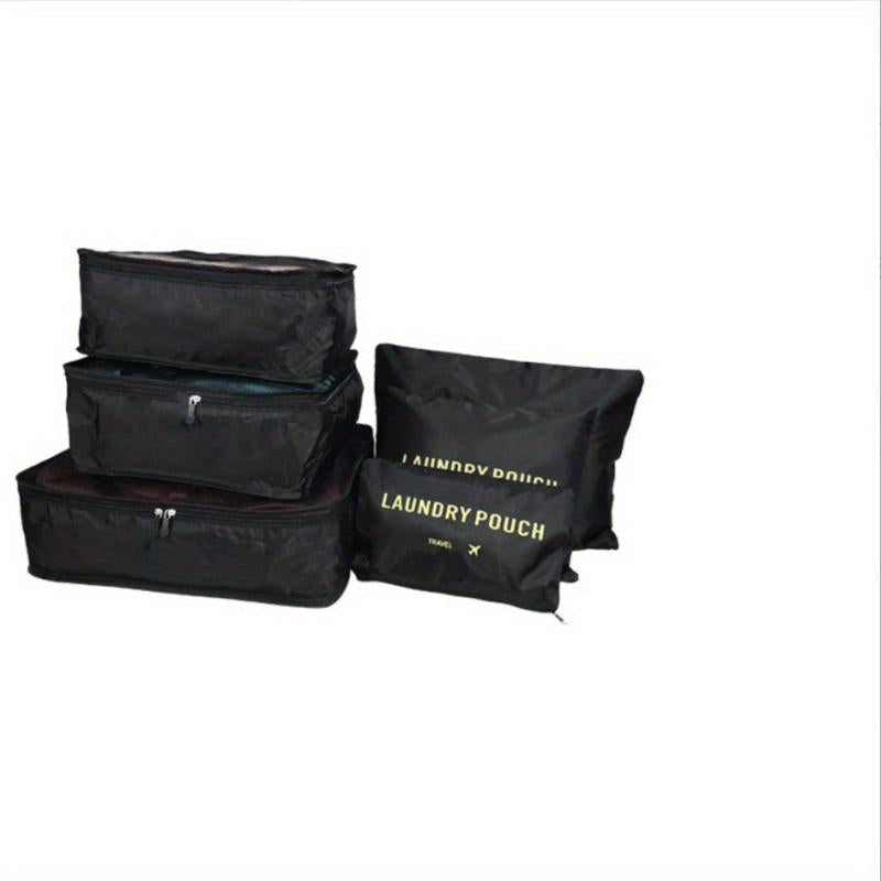 6pcs Lightweight Zipper Packing Cubes Clothing Underwear Storage Bag