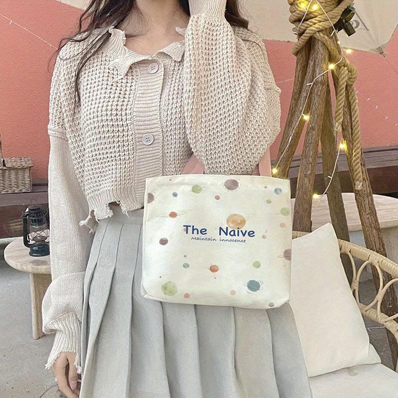 Cartoon Canvas Handbag Casual Handbag