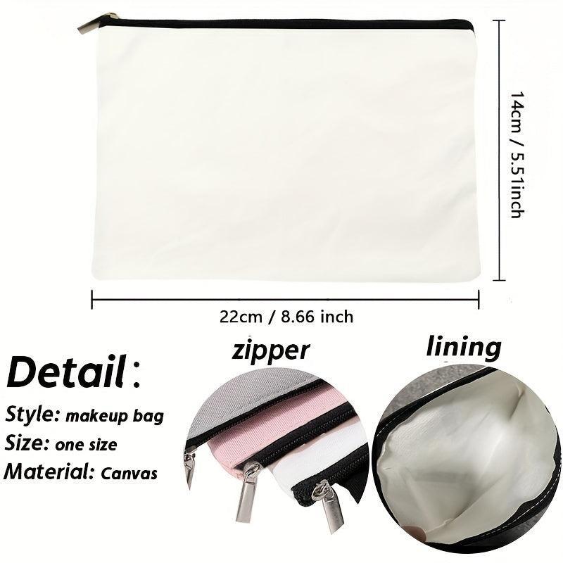 Canvas Cat Cosmetics Bag Travel Storage Toiletry Bag
