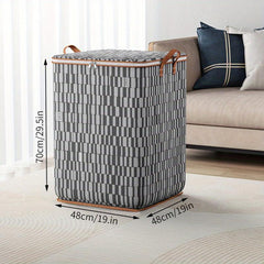 Stripes Pattern Quilt Storage Bag Foldable Clothes Storage Bag