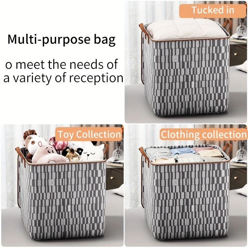 Stripes Pattern Quilt Storage Bag Foldable Clothes Storage Bag