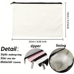 Floral Travel Cosmetic Bag Music Album Canvas Storage Bag