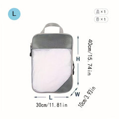 Travel Compression Bag Zipper Storage Organizer