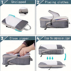 Travel Compression Bag Zipper Storage Organizer