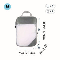 Travel Compression Bag Zipper Storage Organizer