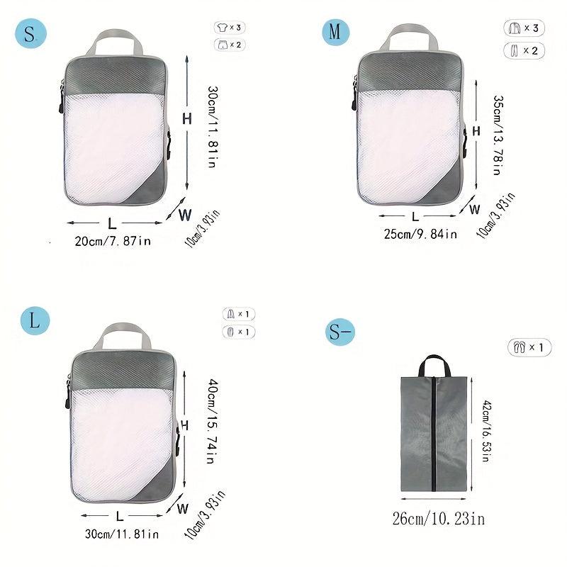 Travel Compression Bag Zipper Storage Organizer