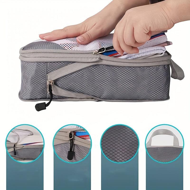 Travel Compression Bag Zipper Storage Organizer