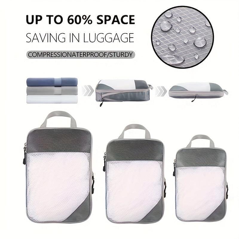 Travel Compression Bag Zipper Storage Organizer