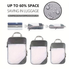 Travel Compression Bag Zipper Storage Organizer
