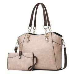 Classic Pattern Embossed Tote Bag Solid Satchel Bag For Work