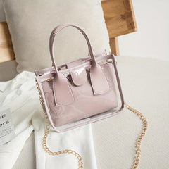 Mini Transparent Tote Bag Women's Jelly PVC Handbag & Crossbody Bag