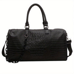Crocodile Sports Bag with Acrylic Strap - Large Capacity