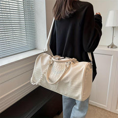 Crocodile Sports Bag with Acrylic Strap - Large Capacity