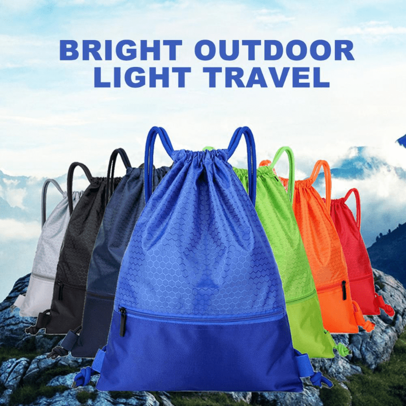 Waterproof Drawstring Backpack for Sports Fitness Gym Outdoor Travel