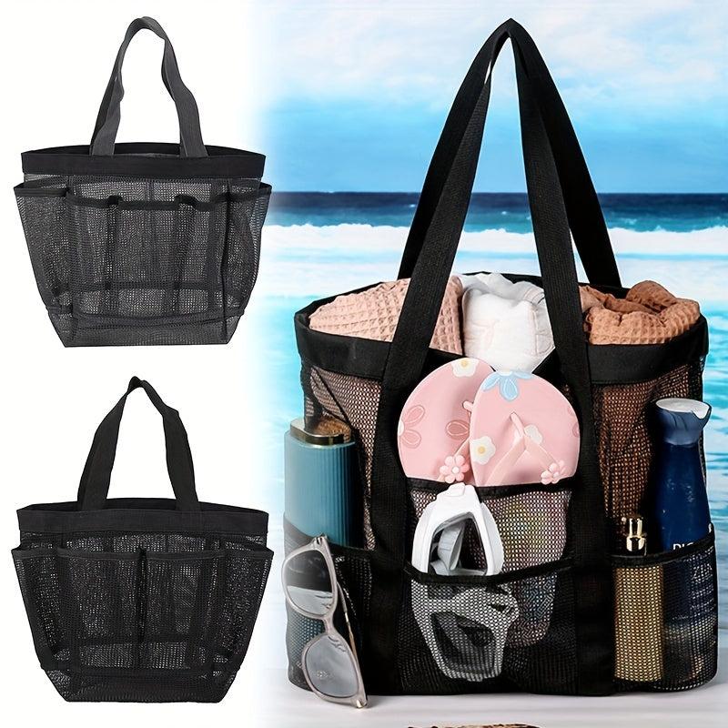 Portable Mesh Bag Makeup Storage Toiletry Swimsuit Beach Bath Bag