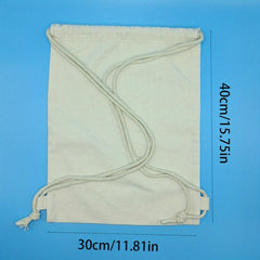 Minimalist Canvas Drawstring Backpack All Match Storage Sports Bag