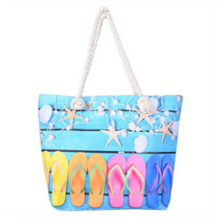 Beach Pattern Tote Bag Large Capacity Women's All Match Beach Bag