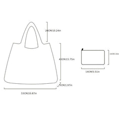 Cartoon Pattern Shopper Bag, Foldable Lightweight Shoulder Bag