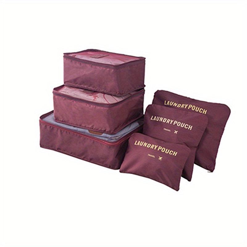 6pcs Clothes Storage Bags Travel Organizer - Large Capacity Lightweight