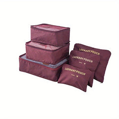 6pcs Clothes Storage Bags Travel Organizer - Large Capacity Lightweight