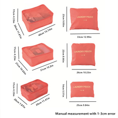 6pcs Clothes Storage Bags Travel Organizer - Large Capacity Lightweight