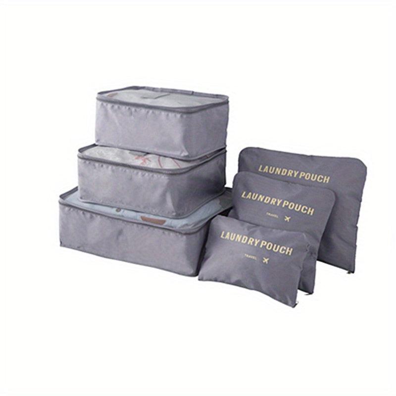 6pcs Clothes Storage Bags Travel Organizer - Large Capacity Lightweight