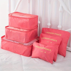 6pcs Clothes Storage Bags Travel Organizer - Large Capacity Lightweight