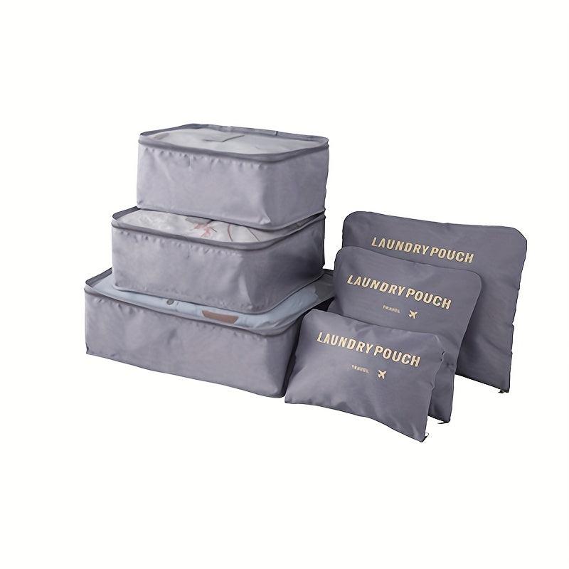 6pcs Clothes Storage Bags Travel Organizer - Large Capacity Lightweight
