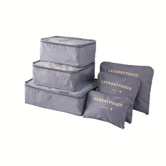 6pcs Clothes Storage Bags Travel Organizer - Large Capacity Lightweight